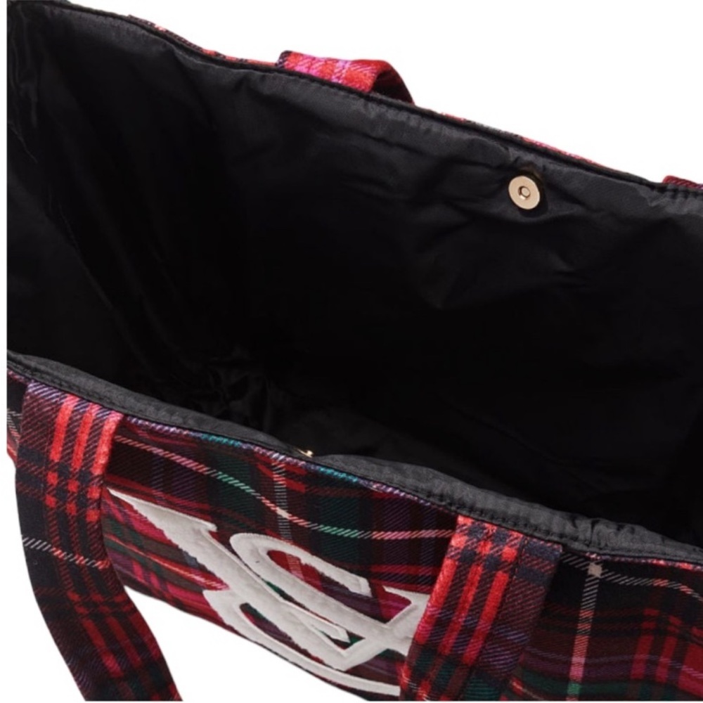 NWT Victoria’s Secret Plaid Tote Red and Green - Picture 12 of 13